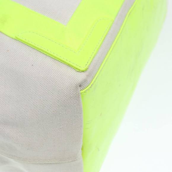 BALENCIAGA Navy Cabas M Hand Bag Canvas Leather White Yellow 339936 Auth yk14650 - Picture 10 of 16